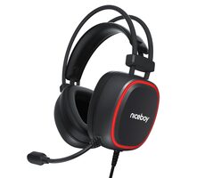 Niceboy Cubix X330 schwarz / Gaming-Headset mit Mikrofon / USB / 2,2 m