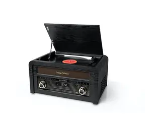 Muse MT-115W schwarz / Plattenspieler / 33 & 45 & 78 U/min / Radio / MP3 / USB