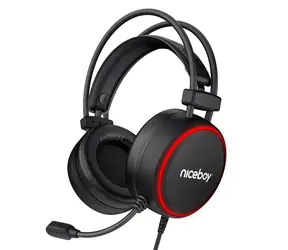 Niceboy ORYX X220 Iris schwarz / Gaming-Headset mit Mikrofon / 3,5-mm-Klinkenstecker / 2,2 m