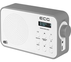 ECG RD 110 DAB weiß / Tragbares Radio / UKW und DAB+ / LCD-Display / Teleskopantenne / USB-C / AUX 