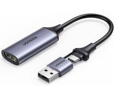 Ugreen Externe Aufnahmekarte / USB-A (M) & USB-C (M) - HDMI (F) / 1080p & 30fps