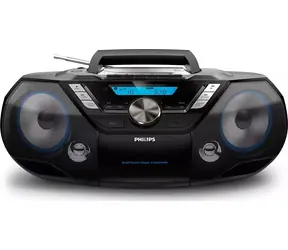 Philips AZB798T/12 schwarz / Radio / CD / FM / DAB+ / BT / USB / 3,5 mm / 12 W Lautsprecher