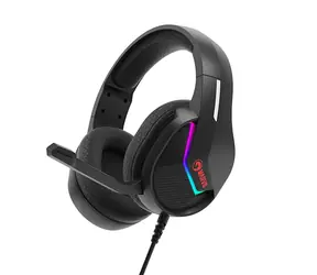 Marvo H8618 schwarz / Kopfhörer / Mikrofon / Hintergrundbeleuchtung / USB-A