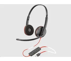Poly Blackwire 3220 (Bulk) schwarz / Headset / Mikrofon / zwei Kopfhörer / USB-C/A