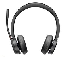 Poly 77Z30AA Voyager 4320 (MS Teams) Schwarz / Kabelloses Headset / Mikrofon / Zwei Ohrhörer / Bluetooth / USB