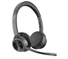 Poly 77Z00AA Voyager 4320 (MS Teams) schwarz / Kabelloses Headset / Mikrofon / zwei Kopfhörer / Bluetooth / USB