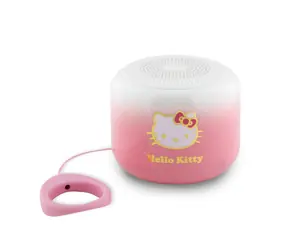 Hello Kitty Mini-Lautsprecher mit Katzenkopf- Logo , pink / Bluetooth-Lautsprecher / Akkulaufzeit bis zu 7 Stunden / IPX4 / USB-C 