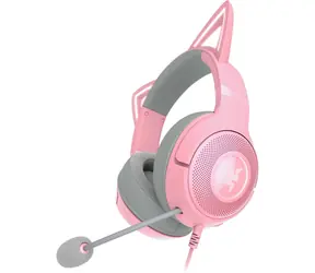 Razer Kraken Kitty V2 rosa / Gaming-Kopfhörer / Mikrofon / USB-A / 2 m