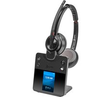 Poly Savi 8420 Office Schwarz / Kabelloses Headset / Mikrofon / ANC / Zwei Ohrhörer / Bluetooth / DECT 