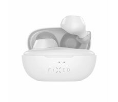 FIXED Buds weiß / Kabellose TWS-Kopfhörer / BT 5.3 / bis zu 25 Stunden / Ladeetui / USB-C