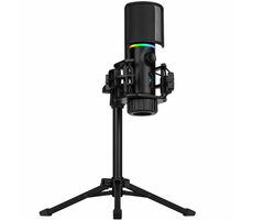Streamplify MIC RGB (Stativ) schwarz / Tischmikrofon mit Stativ / Niere / RGB / USB