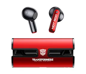 TWS Transformers TF-T02 rot / Kabellose Kopfhörer / Mikrofon / BT 5.3 / Ladeetui 