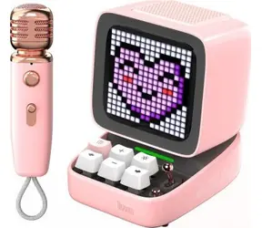 Divoom DitooMic rosa / Tragbarer Lautsprecher / 15W / Bluetooth 5.0 / RGB 