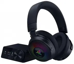 Razer Kraken V4 Pro Schwarz / Kabelloser Gaming-Kopfhörer / Mikrofon / 2,4 GHz / Bluetooth / USB