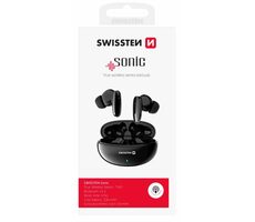 Swissten SONIC TWS schwarz / Bluetooth-Kopfhörer / BT 5.3 / 2x 30 mAh / 230 mAh