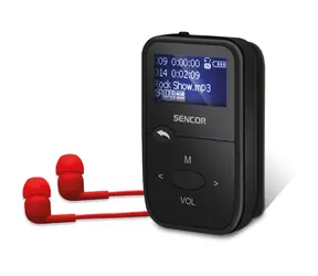 Sencor SFP 4408BK schwarz / MP3-Player / 1,1" LCD / 8GB / MicroSD