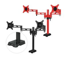 ARCTIC Z2 rot / Arm für zwei Monitore / 13-27" / VESA 75 + 100 / Höhe 113 - 413mm / USB-Hub