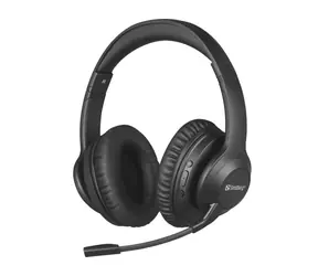 Sandberg Bluetooth Headset ANC+ENC Pro schwarz / Kabellose Bluetooth-Kopfhörer mit Mikrofon / BT 5.3