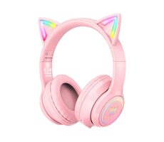 ONIKUMA B90 pink / Kabellose Kopfhörer / Mikrofon / BT 5.0 / 3,5-mm-Buchse / RGB