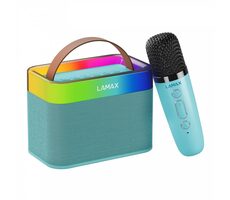 Lamax KaraokeKid1 Blue / Kabelloser Lautsprecher / Karaoke / 10 W / Akkulaufzeit bis zu 8 h / BT 5.3 / microSD / Flash-Laufwerk / Sale