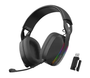 Marvo HG9086W Pulz schwarz / Kabelloses Gaming-Headset mit Mikrofon / BT 5,3 / 3,5-mm-Klinke + USB / RGB