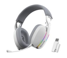 Marvo HG9086W Pulz weiß / Kabelloses Gaming-Headset mit Mikrofon / BT 5,3 / 3,5-mm-Klinke + USB / RGB