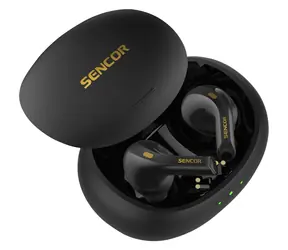 Sencor SEP 560BT schwarz / Kabellose Kopfhörer / Mikrofon / Bluetooth 5.3 / Ladeetui 