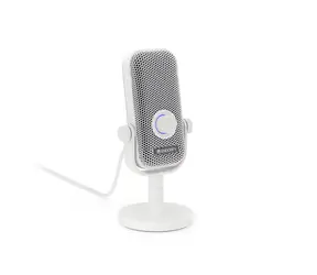 Endorfy Solum Voice S Onyx weiß / Tischmikrofon / Pop UP Filter / RGB-Hintergrundbeleuchtung / USB-C