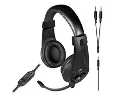 LEGATOS Stereo Gaming Headset schwarz / Gaming-Kopfhörer / Mikrofon / 3,5-mm-Klinke / Lautstärkeregler