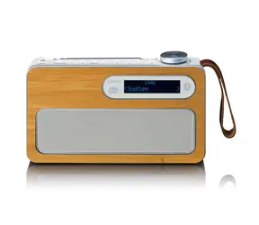 LENCO PDR-040EF Bamboo / PLL UKW-Radio / DAB+ / 3W / 3,5-mm-Buchse