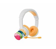 Ausgepackt - Buddyphones School+ gelb / Kinder-Funkkopfhörer mit Mikrofon / Bluetooth / BuddyCable / USB-C / unverpackt