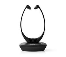 Kabellose TV-Kopfhörer von Nedis / RF / In-Ear / Akkulaufzeit: 4,5 Std. / 35 Min. / Digitaler Sound / Ladestation 