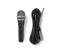 Nedis Kabelmikrofon Schwarz / Niere / Dynamisch / 5,00 m / 50 Hz - 15 kHz / 600 Ohm / -72 dB / Ein-/Ausschalter 