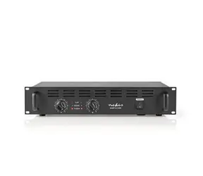 Nedis PA-Verstärker schwarz / RMS-Ausgang: 2x 100 W @ 8 Ohm / 2x 150 W @ 4 Ohm / 2 Kanäle / 2HE 