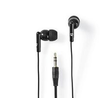 Nedis HPWD1000BK schwarz / Kopfhörer mit Mikrofon / 3,5mm Klinke / 1,2m / Lautstärkeregler 