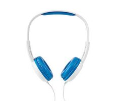 Nedis HPWD4200BU weiß-blau / Kopfhörer mit Mikrofon / 3,5 mm / 1,20 m / 82 dB 