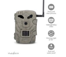 Nedis Wildkamera / Fotofalle / 4G / 1080p@30fps / 30,0 MPixel / 2 MPixel CMOS / IP66 / Nachtsicht 