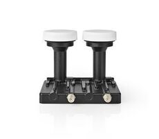 Nedis LNB schwarz / Twin Monoblock 6,0° / Ausgangsanschluss: 2x F-Stecker 
