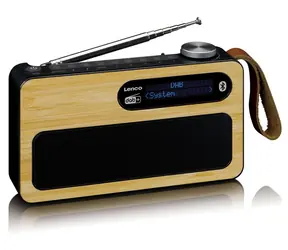 LENCO PDR-040 Bamboo / Tragbares Radio / FM / DAB+ / BT 5.0 / 3W / 2000mAh