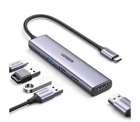 Ugreen 15495 USB-C Multifunktionsadapter / 3x USB-A / 1x USB-C / 1x HDMI