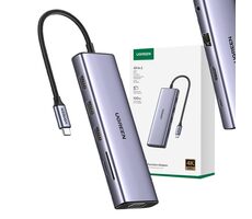 Ugreen 15601 USB-C Multifunktionsadapter / 3x USB-A / 1x USB-C / 1x HDMI / 1x VGA / 1x Ethernet / 1x 3,5mm Klinke / 1x SD mit