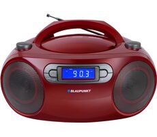 Blaupunkt BB18RD rot / Radio-Kassettenspieler / FM/CD/MP3/USB/AUX / Wecker / 2x 2W RMS