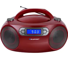 Blaupunkt BB18RD rot / Radio-Kassettenspieler / FM/CD/MP3/USB/AUX / Wecker / 2x 2W RMS