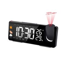 Solight CA05 schwarz / Radiowecker mit Wetterstation / FM / Projektion 