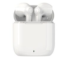 Denver TWE-39W weiß / Kabellose Kopfhörer mit Mikrofon / Bluetooth 5.0 / bis zu 4,5 Stunden / Ladeetui