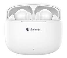 Denver TWE-48 weiß / Kabellose Kopfhörer mit Mikrofon / Bluetooth 5.3 / bis zu 6 Stunden / Ladeetui