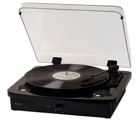 Denver VPL-230 schwarz / Plattenspieler / BT / SD / Anschluss an PC über USB / ermöglicht die Aufnahme von Schallplatten auf den PC