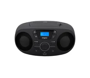 BigBen CD61NUSB schwarz / Tragbarer CD-Player / MP3 / FM / 6 x LR14 
