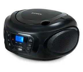 BigBen CD62NUSBBT schwarz / Tragbarer CD-Player / MP3 / FM / BT / 4X LR14 