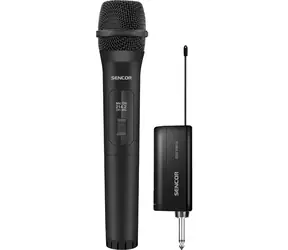 Sencor SSS WM10 Funkmikrofon mit Empfänger / Reichweite bis zu 20m / Betriebsdauer bis zu 3 Stunden / 2x AA/LR6